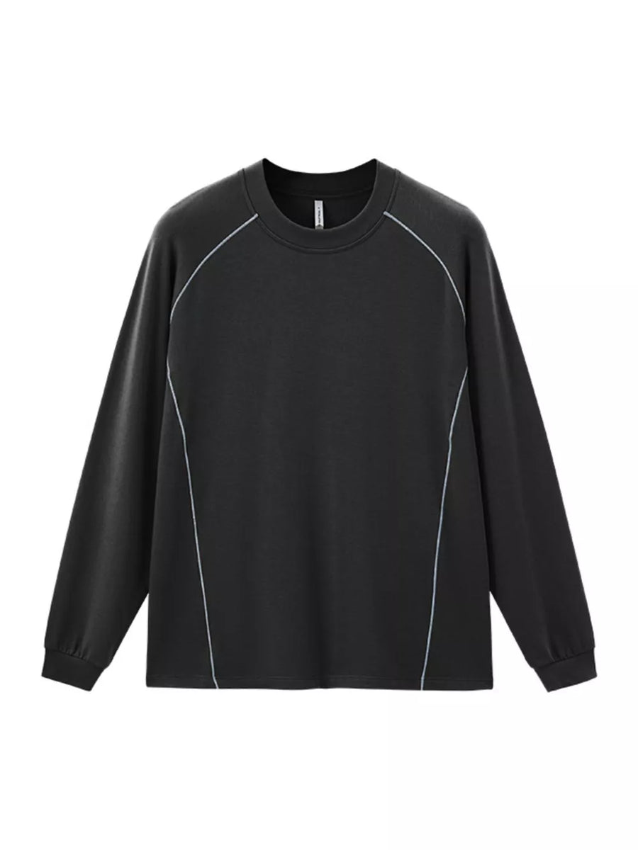 Matcha Green t-shirt with hip-length and pullover