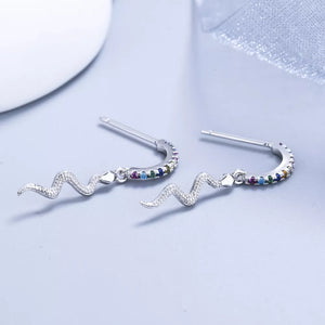 Platinum-Plated,925 sterling silver,Zircon Care instructions: Avoid wearing duri earrings in Silver with dangle silhouette