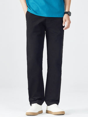 pants in Khaki with pocketed and full-length