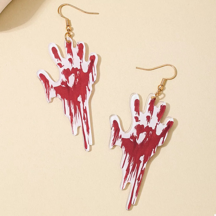 18K Gold-Plated, Alloy, Acrylic Care instructions: 1 earrings in Red with straight silhouette
