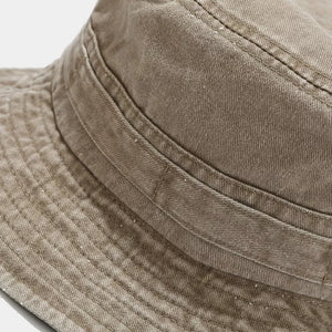 Wide Brim Bucket Hat in khaki with wide brim