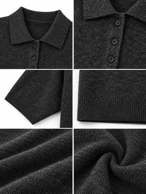 Beige regular polo shirt with collared