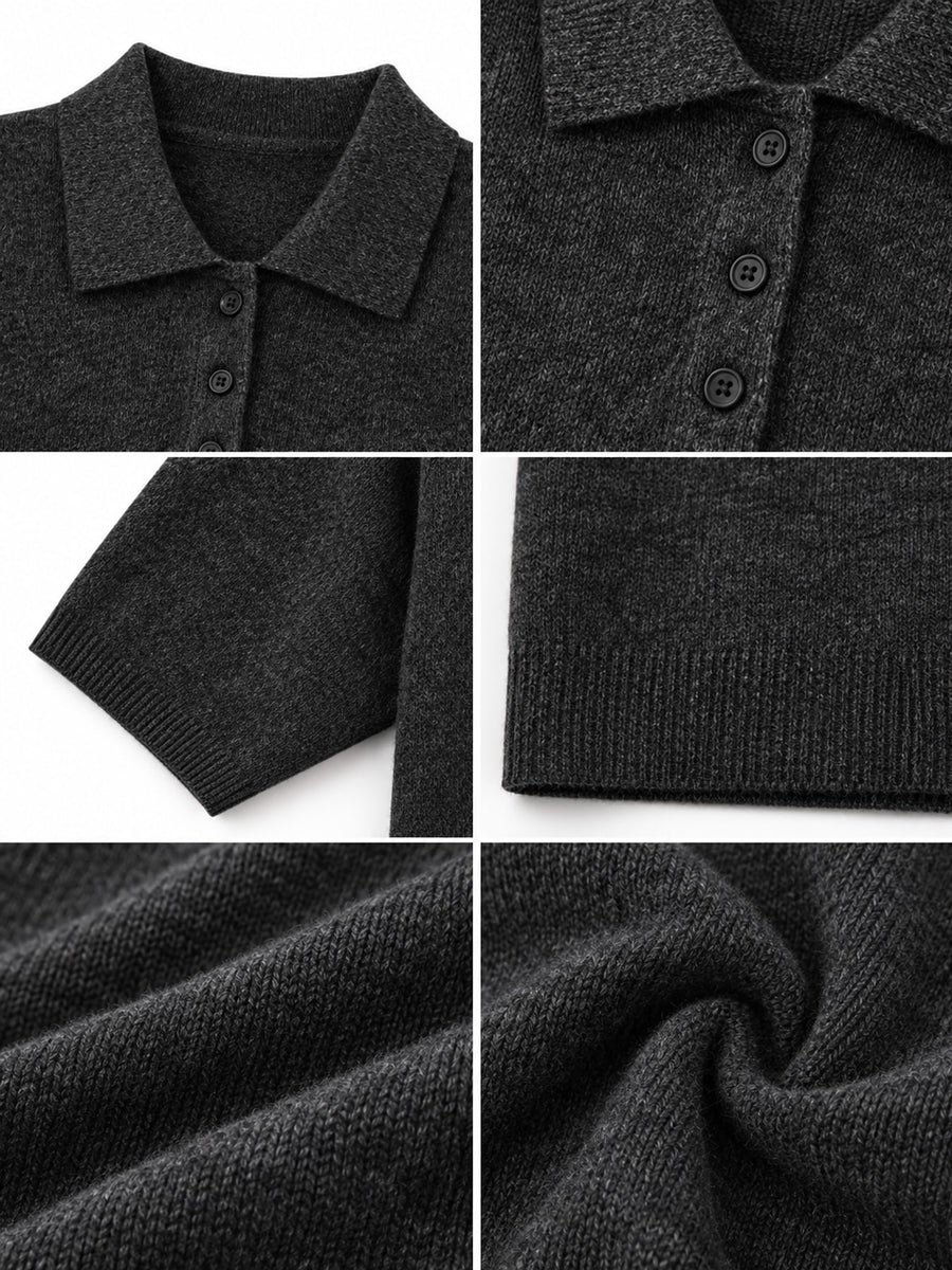 Beige regular polo shirt with collared