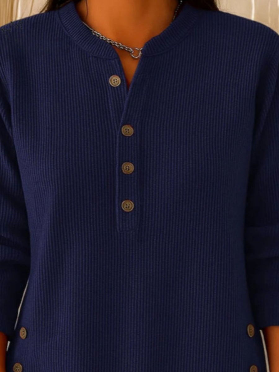 classic henley in Wine Red with henley