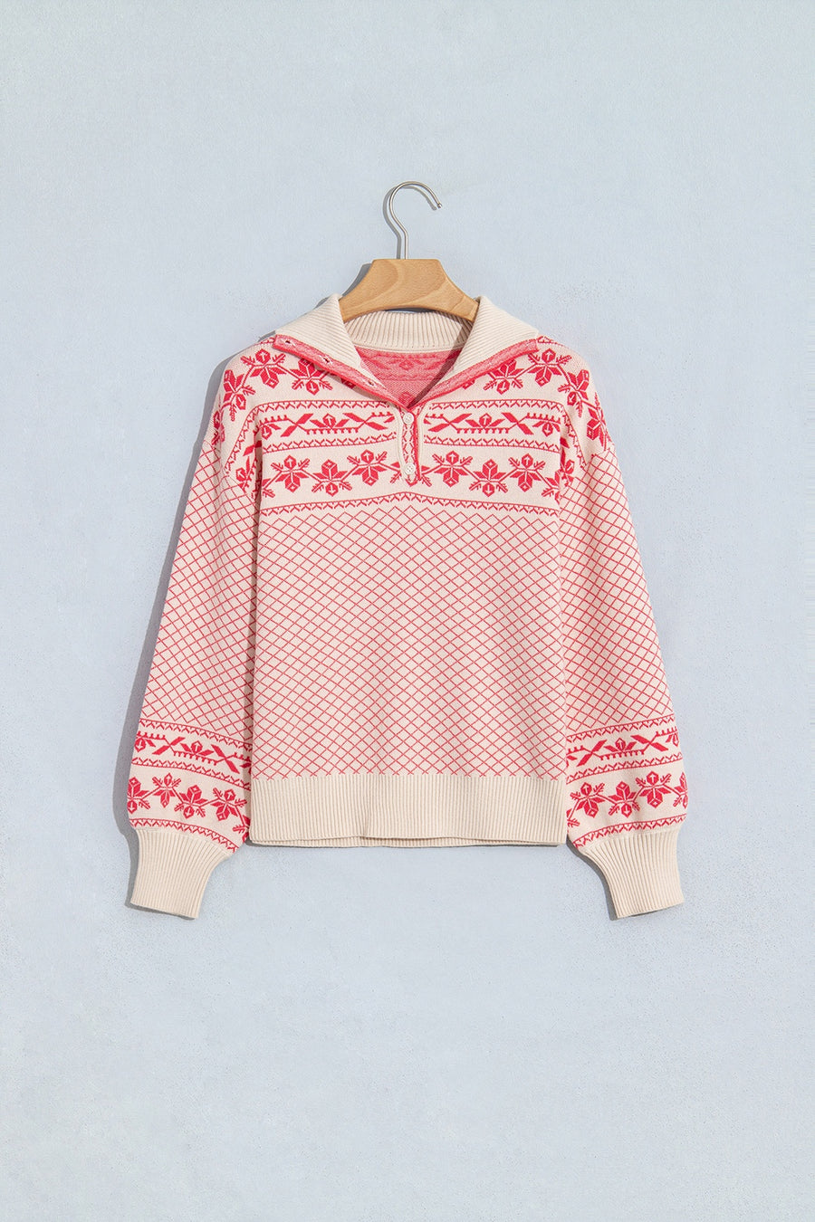 52% viscose, 26% polyester, 22% polyamide Care instructions: Machine wash cold pullover sweater in Pale Blush with relaxed