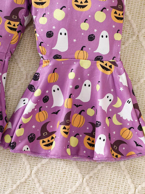 Purple jumpsuit with full-length and tie