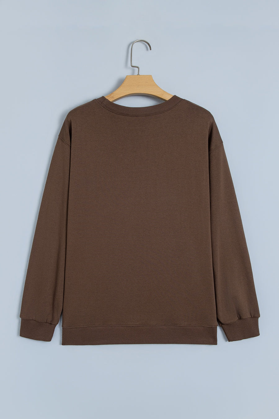 sweatshirt in Chocolate with polka dot and slogan print