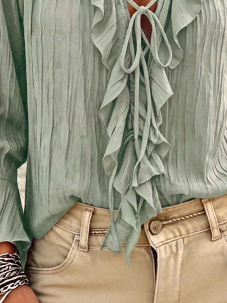 bohemian blouse in Dusty Pink with v-neck