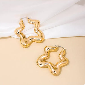 18K Gold-Plated,Silver-plated,CCB Care instructions: Avoid wearing during exerci earrings in Golden with hoop silhouette