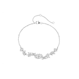 bracelet featuring floral in Silver with 925 sterling silver,Zircon Care instructions: Avoid wearing during exercise, as