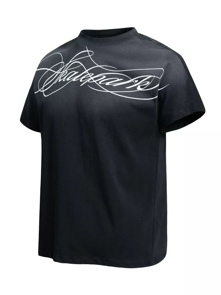 streetwear t-shirt in Black with crew neck