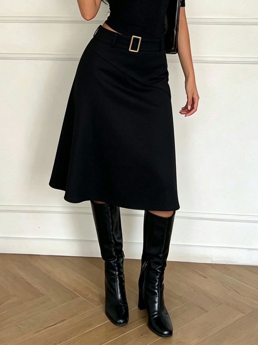 A-line skirt in Black