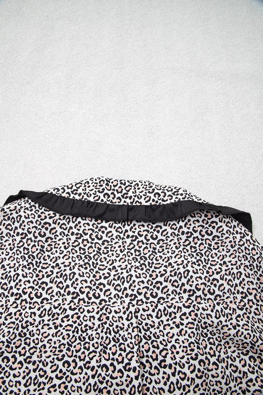 pajama set featuring leopard in black with 100% viscose Care instructions: Machine wash cold texture
