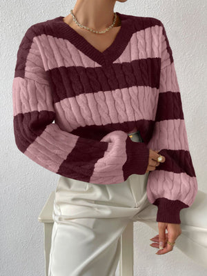preppy v-neck sweater in Military Green with v-neck