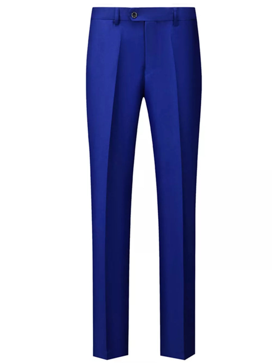 Cream White Men's Slim Fit Full Size Dress Pants