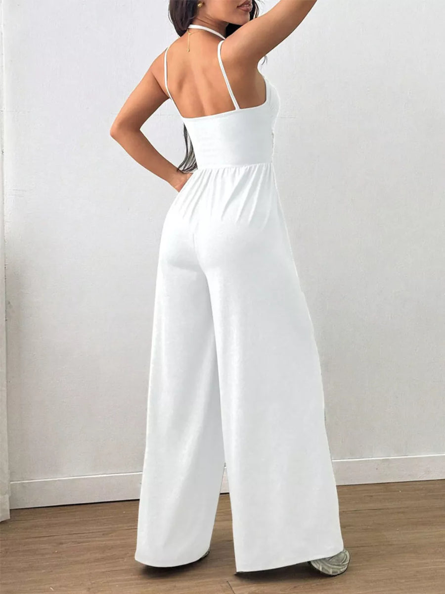 jumpsuit in Grey with ruched and maxi