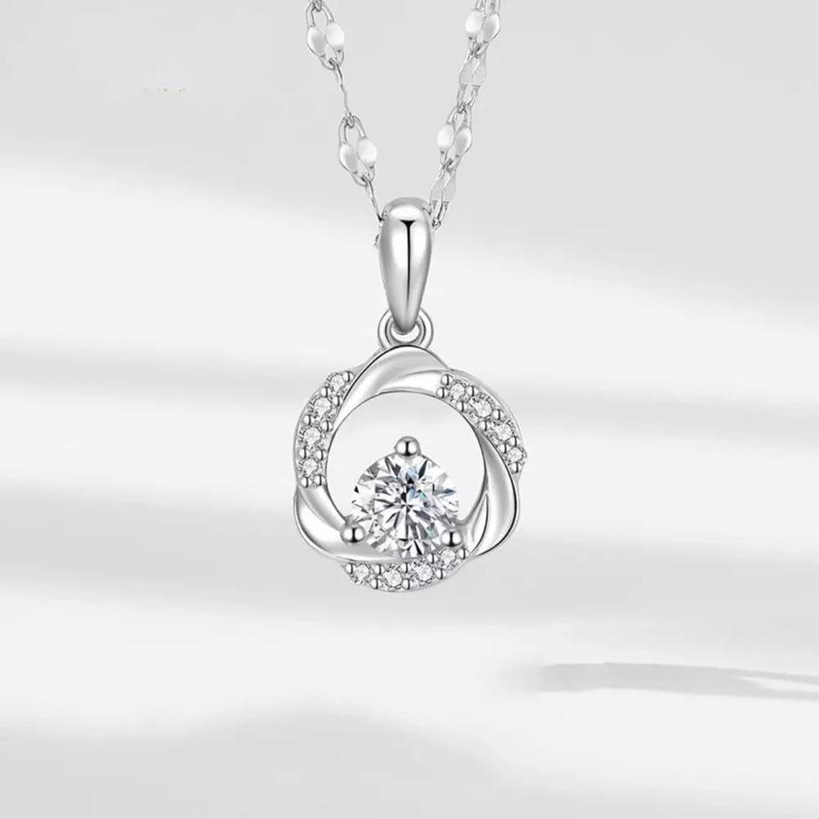 925 sterling silver,Zircon Care instructions: Avoid wearing during exercise, as necklace in Silver with delicate silhouette