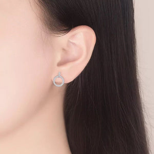 clear earrings featuring rhinestone embellishment and geometric