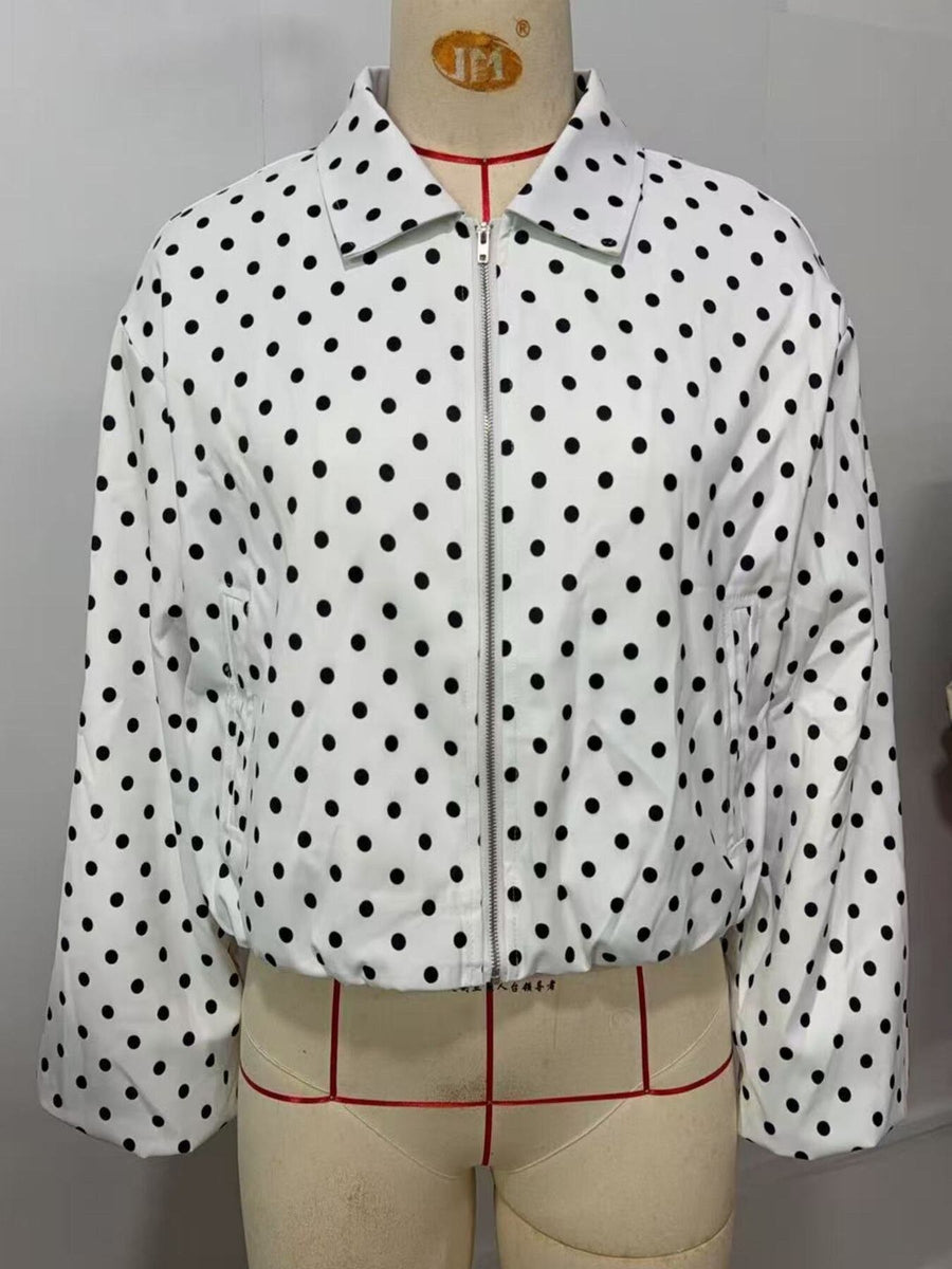 Pink zip-up jacket with cropped and zip-front