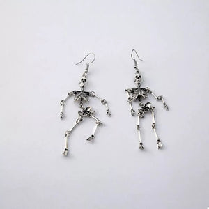 earrings in Silver with figural and dangle