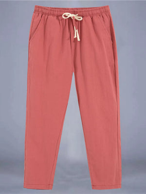 Red Men's Plus Size Drawstring Loose Fit Pants