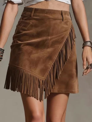 100% polyester Care instructions: Machine wash cold wrap skirt in Army Green with A-line silhouette