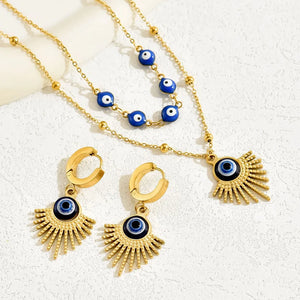 18K Gold-Plated,Resin,Stainless Steel Care instructions: Avoid wearing during ex jewelry set in Silver with not applicable