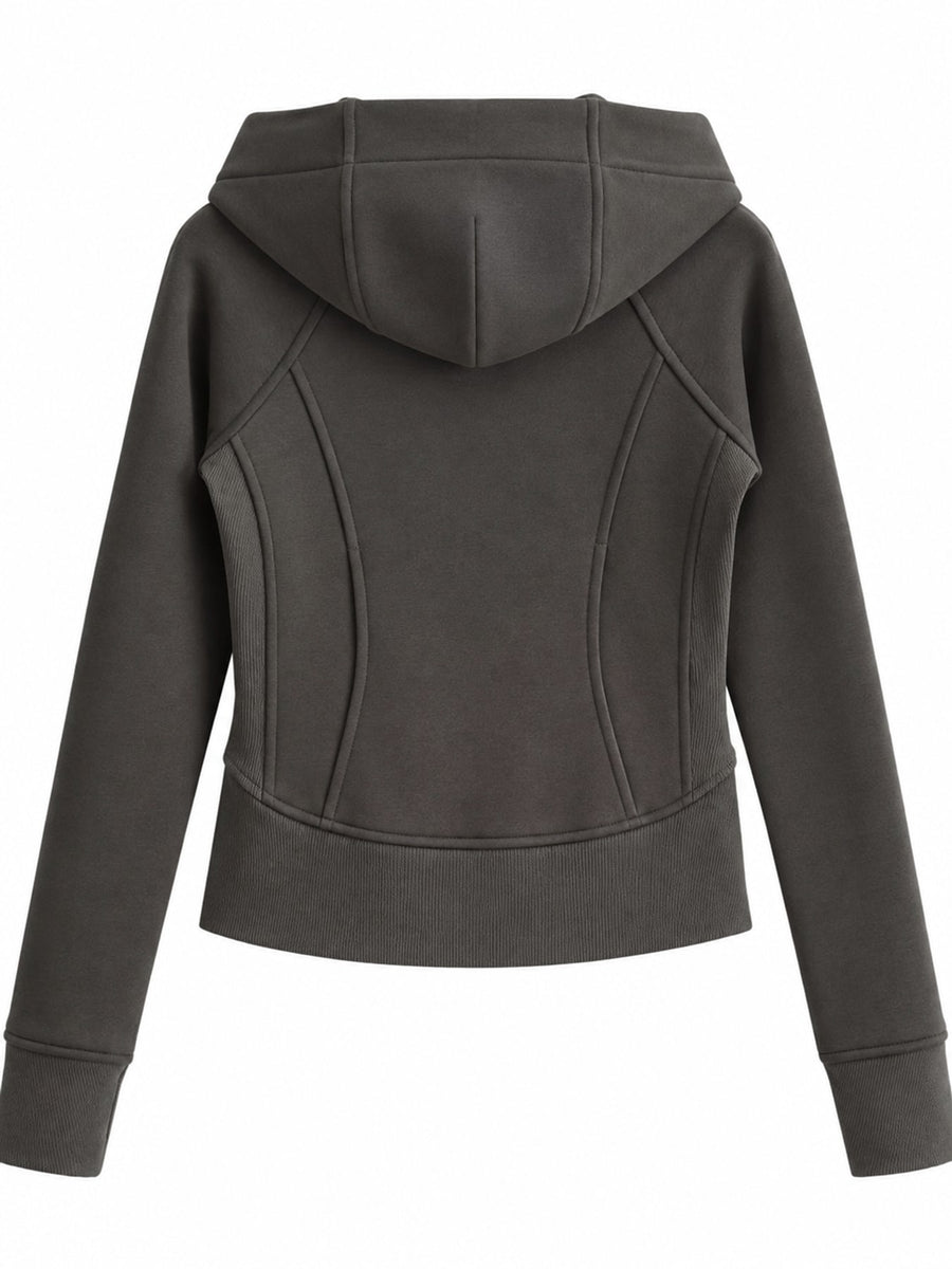 Charcoal Gray zip hoodie