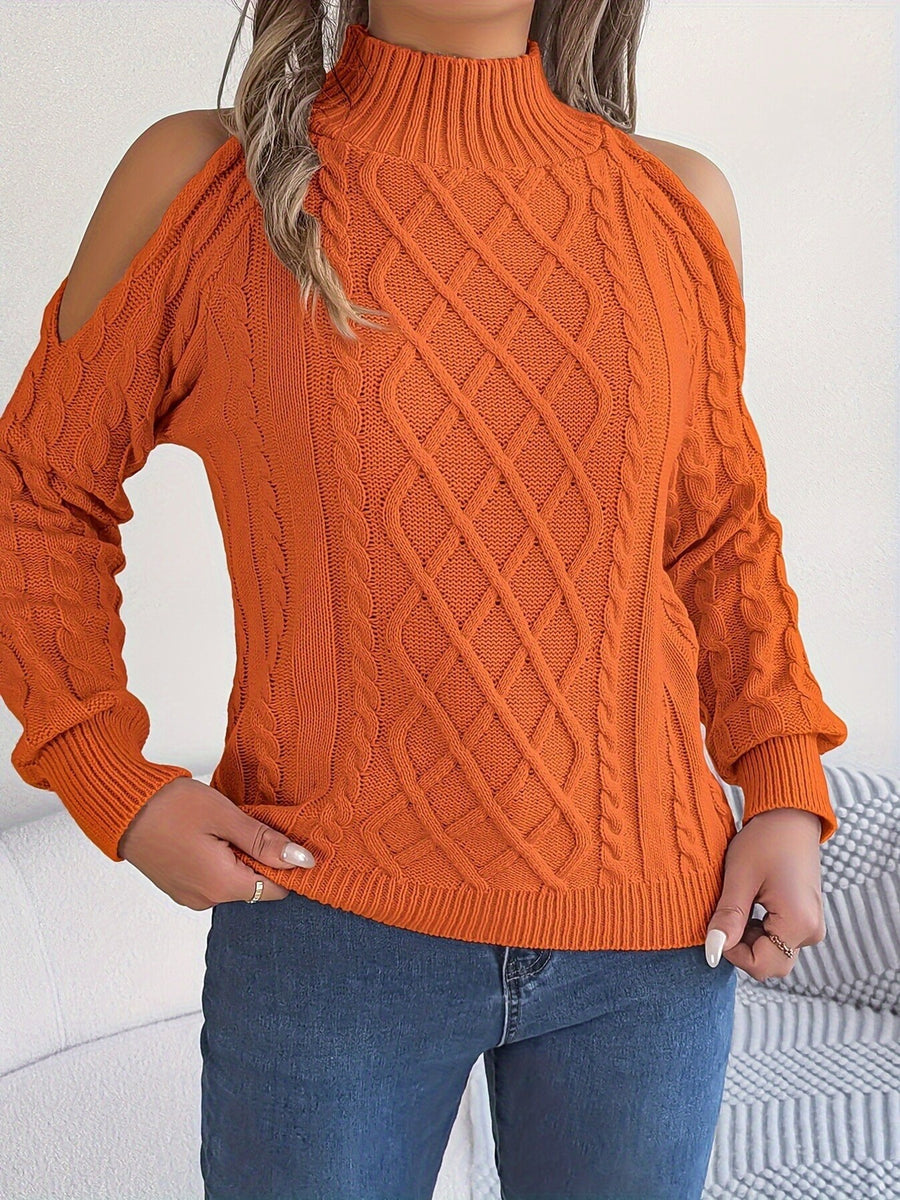 Burgundy pullover sweater with hip-length and pullover