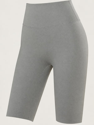 High-Waisted Seamless Compression Active Shorts in Ivory