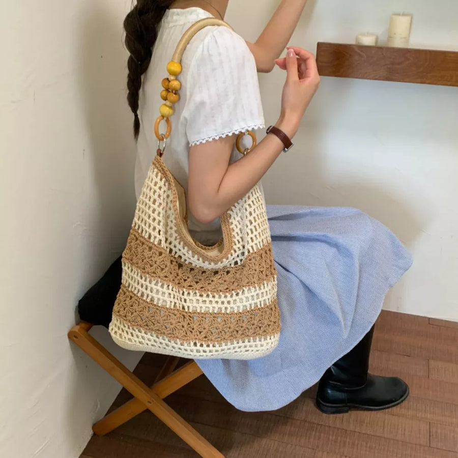 Polyester Imported Size & handbag in Caramel with relaxed silhouette
