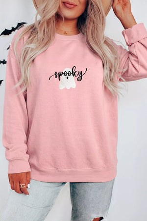 50% polyester, 50% cotton Care instructions: Machine wash cold sweatshirt in blush pink with relaxed silhouette