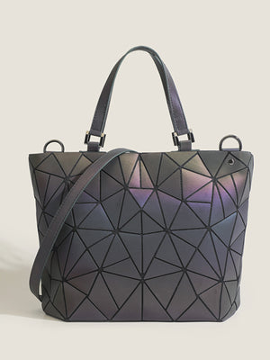 PVC Imported Size & handbag in dark gray with structured silhouette