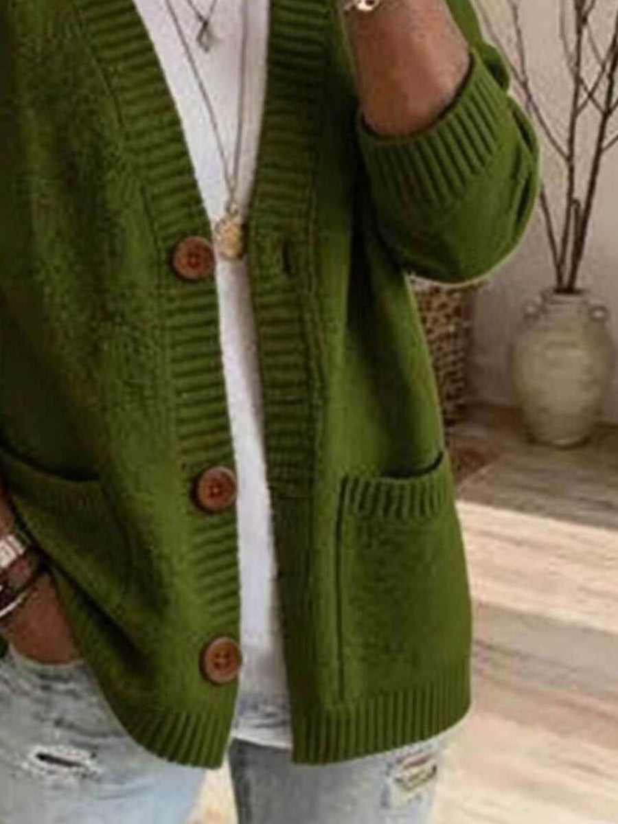 classic cardigan in Sky Blue with v-neck