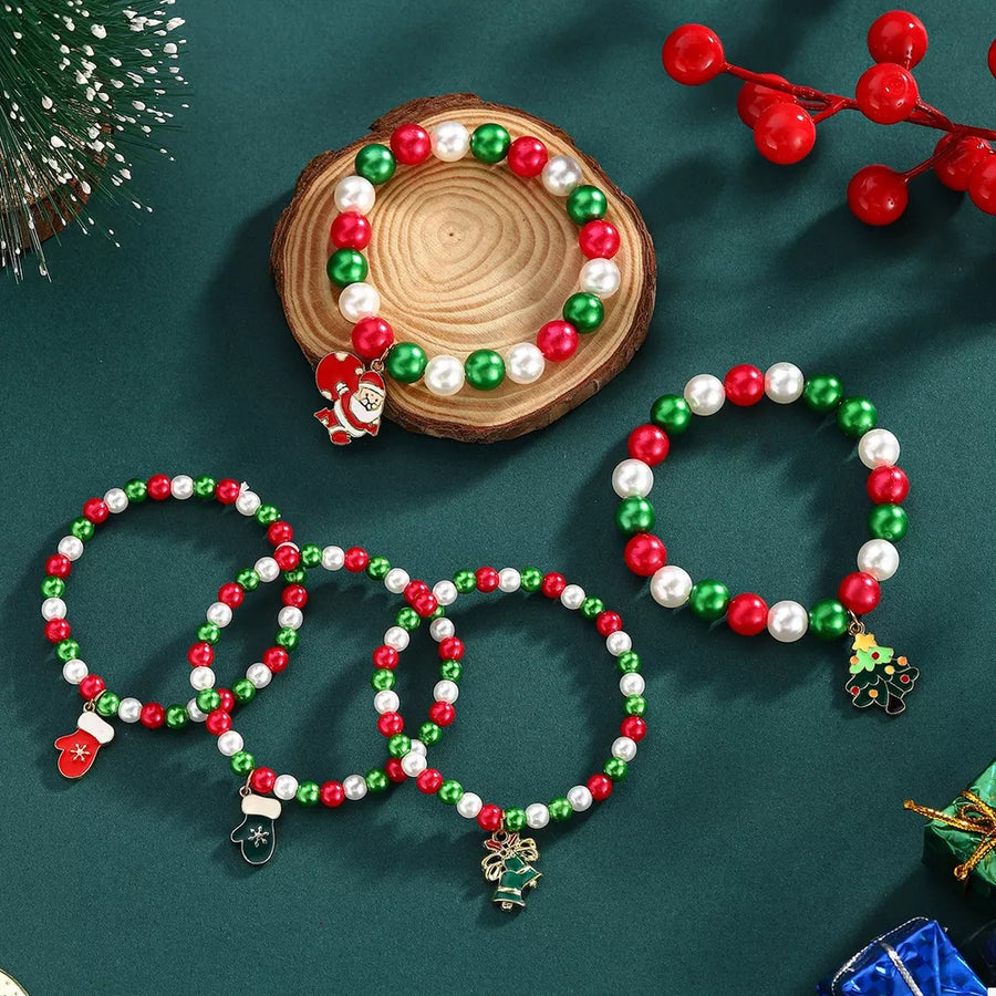 Synthetic Pearl, Alloy Care instructions: 1 bracelet in green with straight silhouette