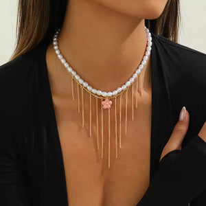 Elegant 18k Gold-plated Synthetic Pearl Choker Necklace option 5