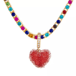 Blush Pink necklace with not visible and color-block