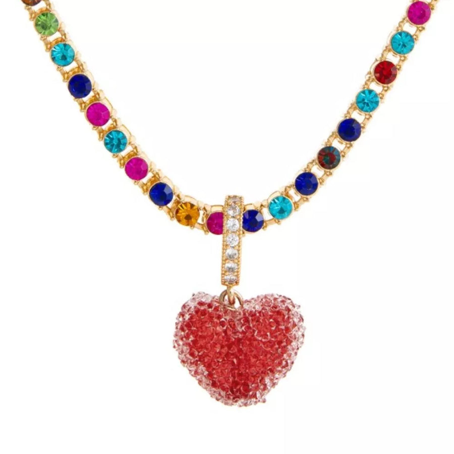 Blush Pink necklace with not visible and color-block