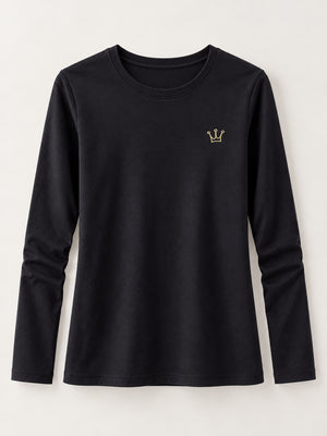 lavender regular t-shirt with crew neck