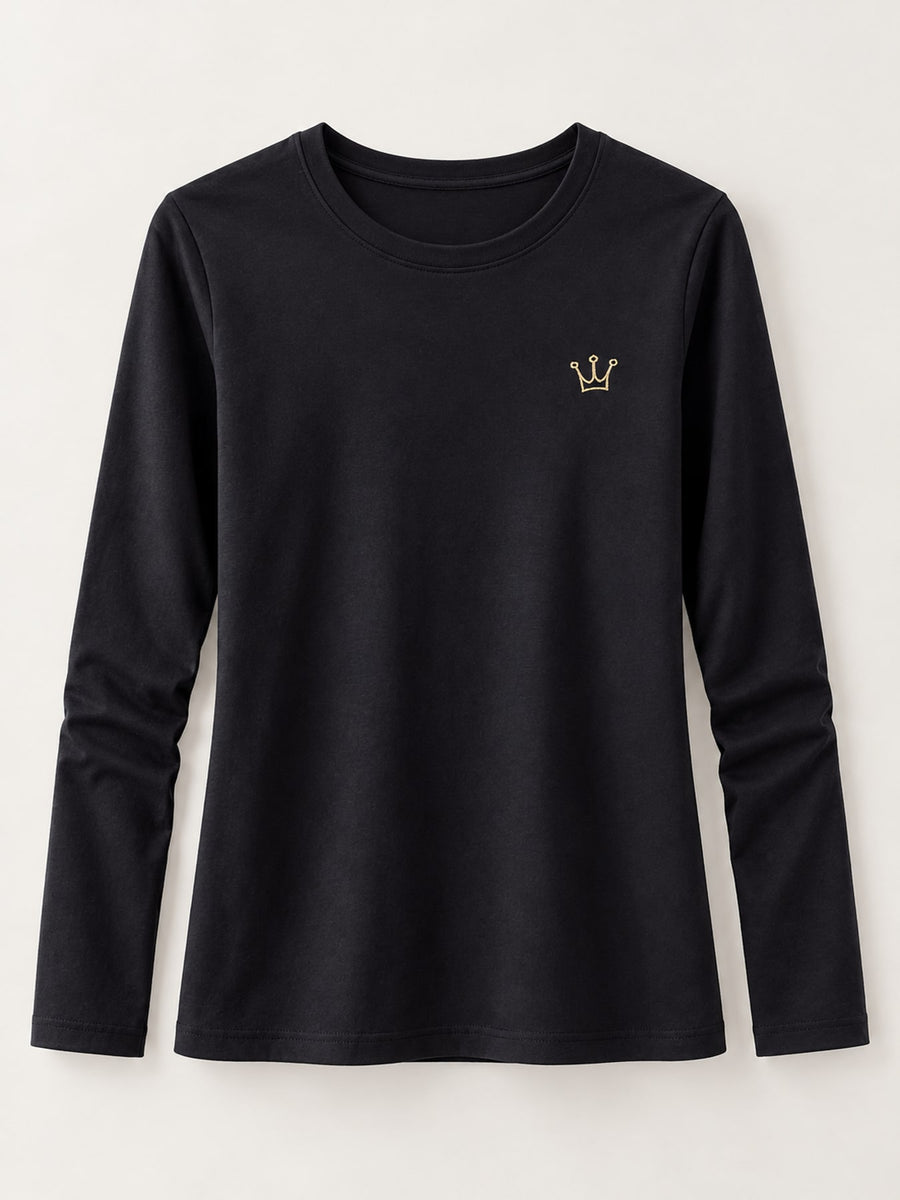 lavender regular t-shirt with crew neck