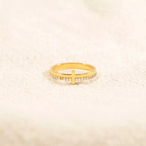 Silver ring with N/A and N/A