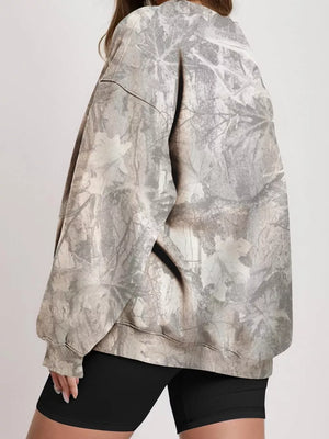 Grey sweatshirt with hip-length and pullover