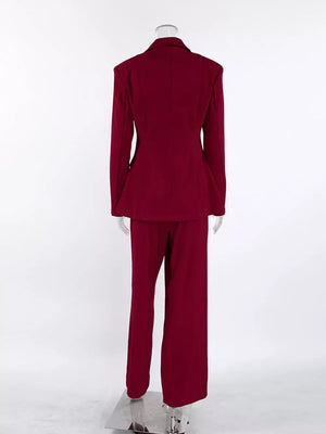 Wine Red with Two-Piece Sets 11