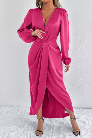 midi dress in Hot Pink