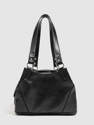 black shoulder bag with medium and zip-front