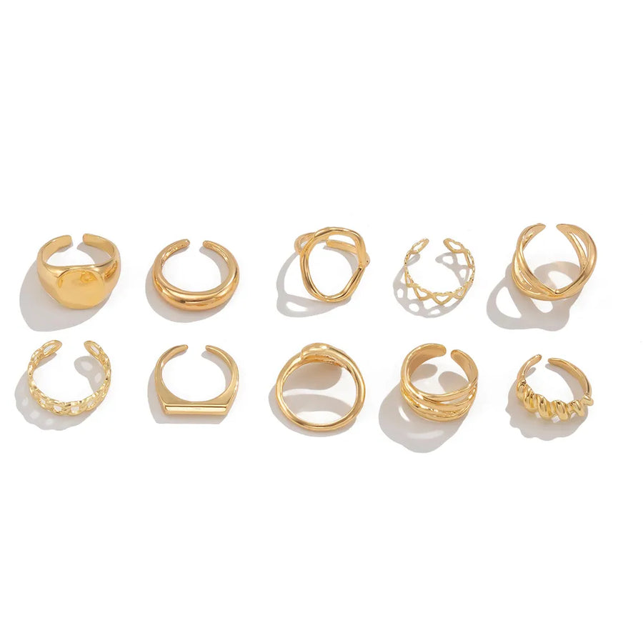 ring featuring geometric in silver with 18K Gold-Plated,Alloy Care instructions: Avoid wearing during exercise, as sweat