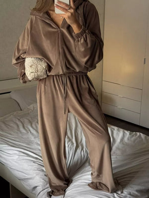Zip-up Hoodie And Joggers Set in Dark Blue