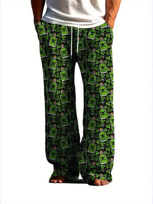 Scarlet Men's Printed Loose Fit Sweatpants Plus Size