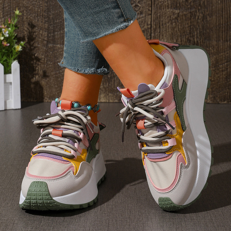 sneakers featuring color-block in red with Polyester,Rubber Imported Size & texture