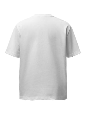 streetwear t-shirt in White with mock neck